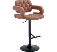 CLP Tabouret de bar Dublin similicuir réglable en hauteur et pivotant,marron noir
