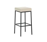 CLP Tabouret de Bar en métal noir MONTREAL B80 avec 4 pattes, Hauteur de l’assise: 80 cm, 14 couleurs de rembourrage au choix85