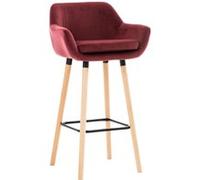 CLP Tabouret de bar Grant en velours , Rouge Rouge G