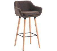 CLP Tabouret de bar Grant tissu , Marron Marron