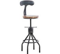 CLP Tabouret de bar Hanam au style industriel , Argent antique Argent antique G