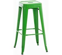 CLP Tabouret de Bar Joshua I Tabouret de Bar empilable en métal I Chaise de Bar avec Repose-Pieds I Hauteur d'assise 76 cm I Tabouret empilable, Couleur:Vert