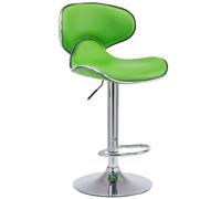 CLP Tabouret de bar Las Vegas V2 avec repose-pieds,vert chrome