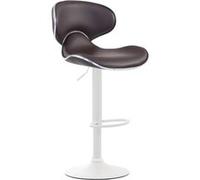 CLP Tabouret de bar Las Vegas V2 similicuir avec pied en métal , Marron/Blanc