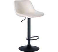 CLP Tabouret de bar Loft avec dossier et pivotant à 360°,noir similicuir