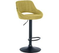 Tabouret de bar - CLP - Milet - Tissu - Métal - Vert-Noir