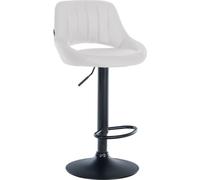 CLP Tabouret de bar Milet similicuir I Tabouret de bar pivotant à 360 degrés avec repose-pieds,blanc noir