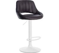 CLP Tabouret de bar Milet similicuir I Tabouret de bar pivotant à 360 degrés avec repose-pieds,marron blanc