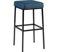 CLP Tabouret de bar Montreal Tissu assise et structure rembourrées avec repose-pieds,gris foncé noir