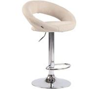CLP Tabouret de bar Olinda en Tissu , Crème/Chrome Crème G