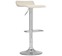 CLP Tabouret de bar Dyn en similicuir avec pied en métal , Crème Crème