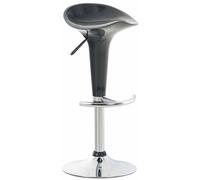 CLP Tabouret de bar Saddle avec assise pivotante en tissu synthétique et repose-pieds,gris