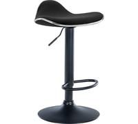 CLP Tabouret de bar Shanghai Tissu pivotant et réglable en hauteur,gris foncé noir