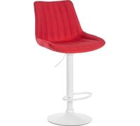 CLP Tabouret de bar Toni tissu pivotant et réglable en hauteur en continu,taupe blanc