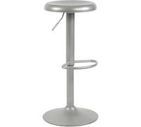 CLP Tabouret de Bar Williston | Tabouret de comptoir avec Assise encastrée | Chaise de Bar réglable en Hauteur, Couleur:Argent