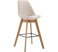 CLP Tabouret de Metz tissu blanc , Crème/Nature