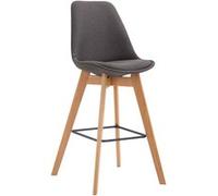 CLP Tabouret de Metz tissu blanc , Gris foncé/Nature