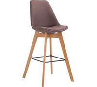 CLP Tabouret de Metz tissu blanc , Marron/Nature