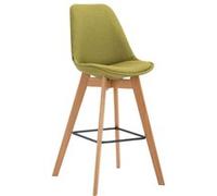 CLP Tabouret de Metz tissu blanc , Vert/Nature