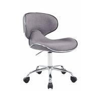 CLP Tabouret de Travail Las Vegas V2 - Chaise de Travails à Roulette avec Un Rembourrage Épais et Revêtement en Tissu - Hauteur Réglable - Piéte, Couleur:Gris