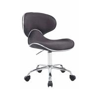 CLP Tabouret de Travail Las Vegas V2 - Chaise de Travails à Roulette avec Un Rembourrage Épais et Revêtement en Tissu - Hauteur Réglable - Piéte, Couleur:Gris foncé