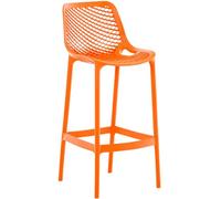 CLP Tabouret Haut Jardin résistant Air, Chaise de Jardin avec Dossier, Tabouret comptoir résistant aux UV en Plastique Facile à Entretenir, Couleur:Orange