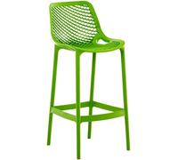 CLP Tabouret Haut Jardin résistant Air, Chaise de Jardin avec Dossier, Tabouret comptoir résistant aux UV en Plastique Facile à Entretenir, Couleur:Vert