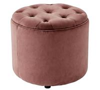 CLP Tabouret Pouf Pantin en Velours I Tabouret Coffre avec Espace De Rangement I Pouf Repose-Pieds, Couleur:Rose