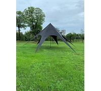 CLP Tente de Jardin XL en Forme d'étoile 14 m de Diamètre - Tente de Cérémonies avec Une Capacité de Couverture de 40 m² - Toile de Tente Disponible en Plusieurs Couleurs:, Couleur:Noir