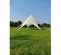 CLP Tente de Jardin XL en Forme d'étoile 14 m de Diamètre - Tente de Cérémonies avec Une Capacité de Couverture de 40 m² - Toile de Tente Disponible en Plusieurs Couleurs:, Couleur:crème