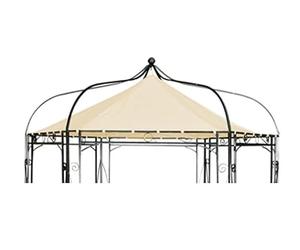 CLP Toit de Rechange pour pavillon Hexagonal | Toit Textile pour pavillon Manley + Dudley | Protection Contre Les intempéries pour pavillon de Jardin, Couleur:crème