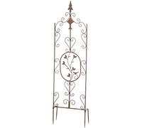 CLP Treillis de Jardin BURGUS en Métal Solide - Tuteur pour Plantes Grimpantes de Taille 122 x 35 cm - Support à Rosiers en Différentes Couleurs pour décorer Votre Jardin Marron Antique