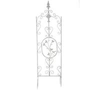 CLP Treillis de Jardin BURGUS en Métal Solide - Tuteur pour Plantes Grimpantes de Taille 122 x 35 cm - Support à Rosiers en Différentes Couleurs pour décorer Votre Jardin Blanc Antique