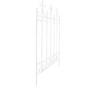 CLP Treillis en Fer Lilas de Style campagnard I Treillis avec décorations élégantes I Clôture pour Le Jardin, Couleur:Blanc Antique
