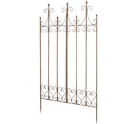 Treillis pour plantes grimpantes en métal Marron antique