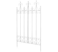 CLP Treillis Metall Flieder H 130 cm, Support Stable pour Plantes grimpantes, prémonté, Style Campagne, Espalier Brise-Vue, Couleur:Blanc Antique