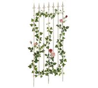 CLP Treillis Metallique 100 x 50 cm Elisa, Support Stable pour rosiers et Lierre, Style Art Nouveau, Treillage pour Jardin, Couleur:crème Antique