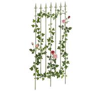 Treillis de Jardin Elisa en Fer Robuste - Tuteur pour Plantes Grimpantes Taille 100 x 50 cm - Support à Rosiers - Différentes Couleurs:, Couleur:Vert Antique