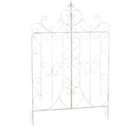 CLP Treillis métallique 133 cm de Haut Mandevilla, Support Stable pour Plantes grimpantes, clôture pour Treillis de Style campagnard, Couleur:Blanc Antique