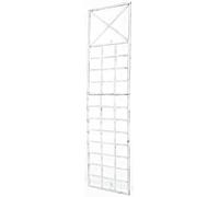 CLP Treillis métallique 200 cm de Haut Trigo, Support Robuste pour Plantes grimpantes, Fixation Murale, Style Moderne, Couleur:Blanc Antique