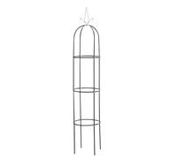 CLP Tuteur pour Plantes Grimpantes ROMANTIKA V2 en Forme d'Obélisque en Métal Hauteur 190 cm, Couleur:Noir, Taille:1 pièce