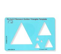 CLPA Pochoir triangulaire pour dessin et dessin : un outil de dessin triange inspiré de Fibonacci pour les artistes permet l'application simple du rapport d'or ou divin pour la conception artistique
