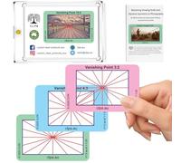 CLPA Vanishing Point Viewfinder : grilles de Composition de la Taille d'une Carte de crédit pour vidéo, Photographie et Art en 4:3, 3:2 et 16:9