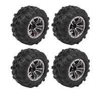 CLPEEN 4 PièCes SéRies 80Mm Roue Pneu Pneu pour Xinlehong Q901 Q902 Q903 9130 9136 9137 9138 1/16 PièCes de Mise à Niveau de Voiture TéLéCommandéEs, 1