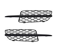 CLPEEN Couvertures de Calandre InféRieure de Pare-Chocs en Nid d'abeille Noir Brillant pour- X5 E70 2007-2010 51117159593 51117159594
