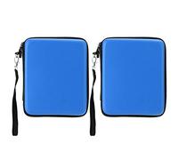 Clphendorine 2 étuis de Protection rigides en EVA pour 2DS, Sac de Rangement Portable à Double Fermeture éclair et Cordons, étui de Transport Antichoc, Anti-poussière et étanche, avec (Bleue)