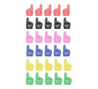 Clphendorine 30 pièces de doigts en mousse pour sports et fêtes, assortiment de couleurs vives, doigts en mousse pour pom-pom girls avec lettrage audacieux, lot en vrac pour anniversaires, jeux