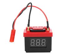 Clphendorine Alarme de Basse Tension pour Batterie RC, Moniteur de Tension sans Fil avec Affichage LED et Buzzer, Compatible avec Les modèles de Voitures RC 1/8 et 1/10 SCX10 TRX4, réglage de (Noire)