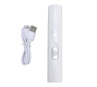 Clphendorine Dog Nail Trimmer, Rechargeable Pet Nail Grinder with 350mAh Battery, Quiet Multifunctional Safe Nail Grooming Tool for Cat and Puppy (Blanche)