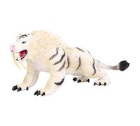 Clphendorine Figurine d’Animal en Plastique, Simulation du modèle de Tigre Blanc, Statue Miniature réaliste de Tigre, Jouet éducatif et décoration pour la Chambre des Enfants, adapté aux